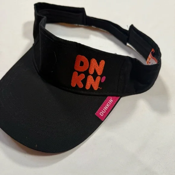 DNKN Donuts Halo Black Visor with Vibrant Orange Logo - Picture 3 of 9